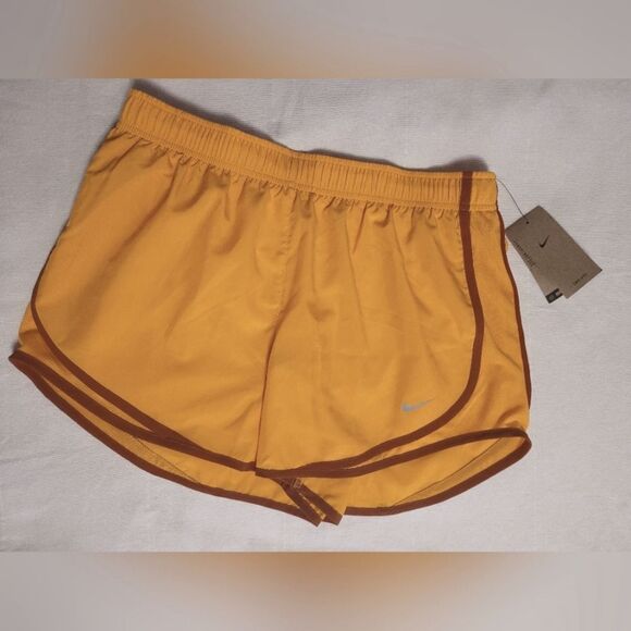 Nike Women's Orange/Yellow Athletic Shorts - Picture 1 of 4